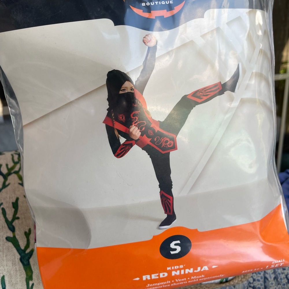 Brand new with tags Red ninja costume kids size small